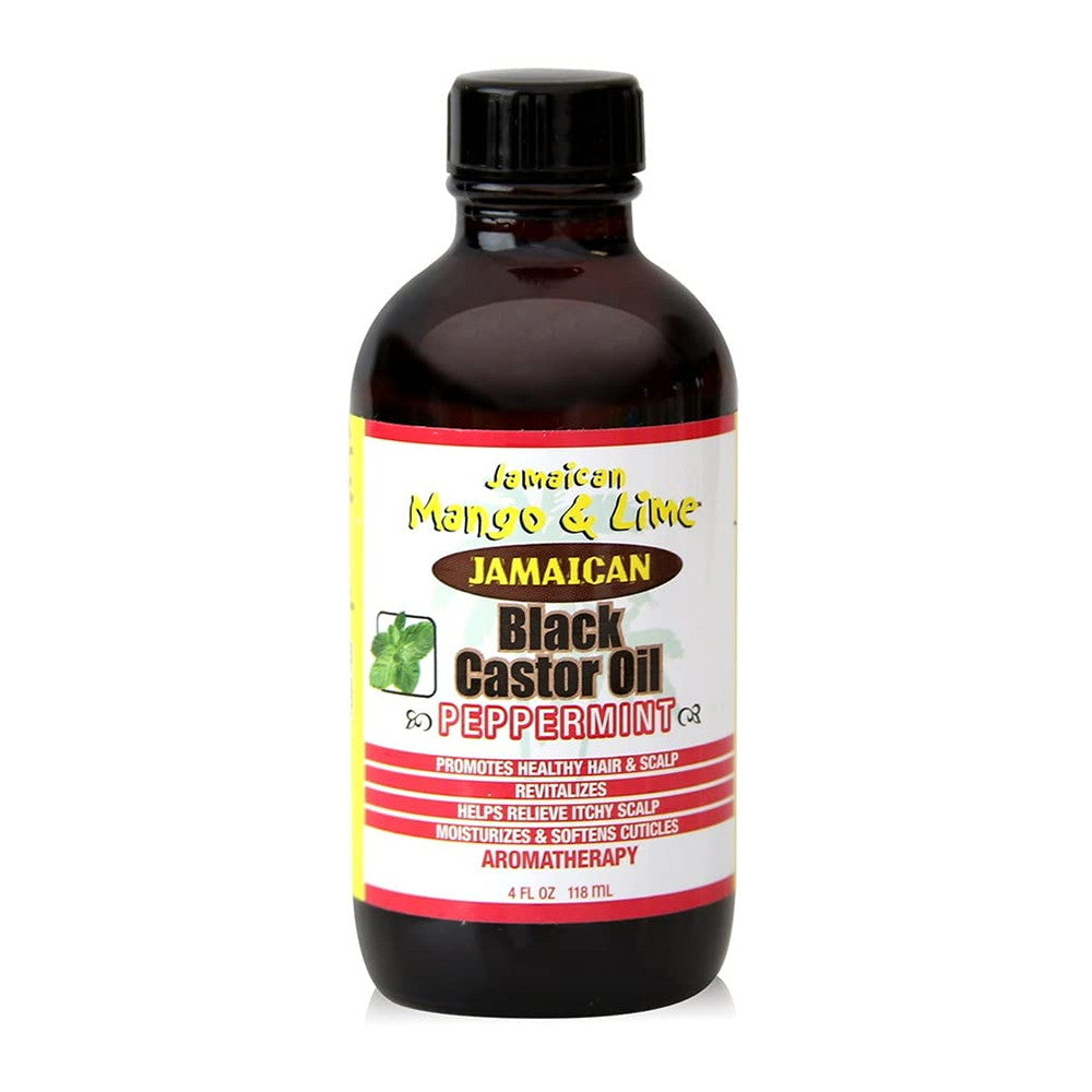 Jamaican Mango and Lime Jamaican Black Castor Oil, Peppermint, 4 Oz